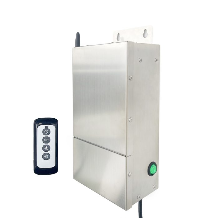 60W Pool Lighting Low Voltage Transformer Control with Wireless Remote, Stainless Steel PSAW60